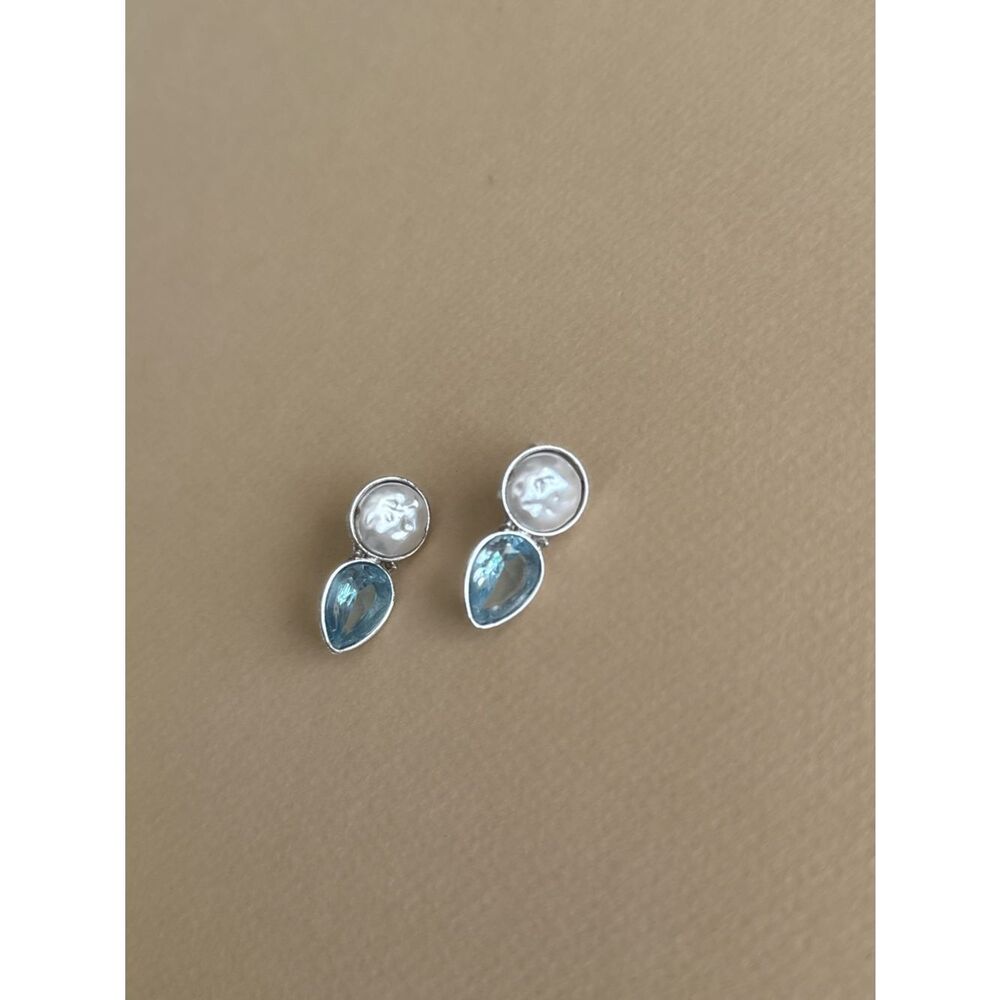 Pearl drop earrings N2089 - Picture 4 of 5